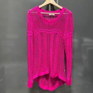 Billabong Oversize Magenta Knit Womens Sweater size L